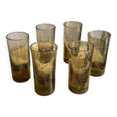 Verres tubes en verre soufflé fumée
