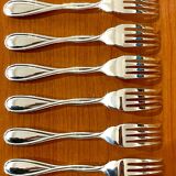 Christofle Galéa, fish cutlery, 6 forks, 6 knives.