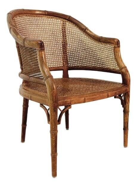 Vintage French wicker chair, 1980s