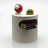 White Artemide Giano Vano Side Table, Italy 1970s – Space Age Design