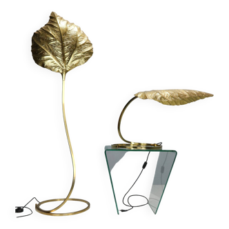 Lampadaire et lampe de table Carlo Giorgi "Rhubarbe" par Bottega Gadda Italie, 1970