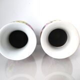 Pair of flowered Chinese vases