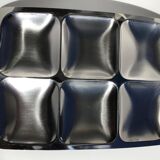 Plat compartimenté rectangulaire en inox