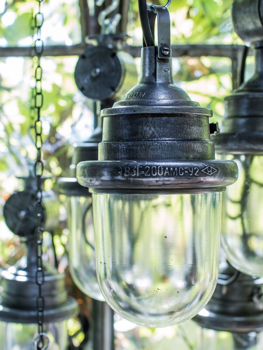 Industrial metal and glass suspension