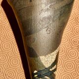 Vase bouquet cornet with abstract decoration modernist, signature to identify
