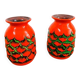 Lot de 2 vases jasba ananas orange