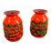 Lot de 2 vases jasba ananas orange