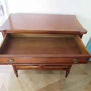 Louis XVI-style sideboard - 1 drawer - fluted legs - mahogany - solid wood