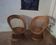 Set of 2 vintage rattan armchairs