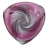 Vase Wave Val-Saint-Lambert ruby submerged design Delvenne 1950