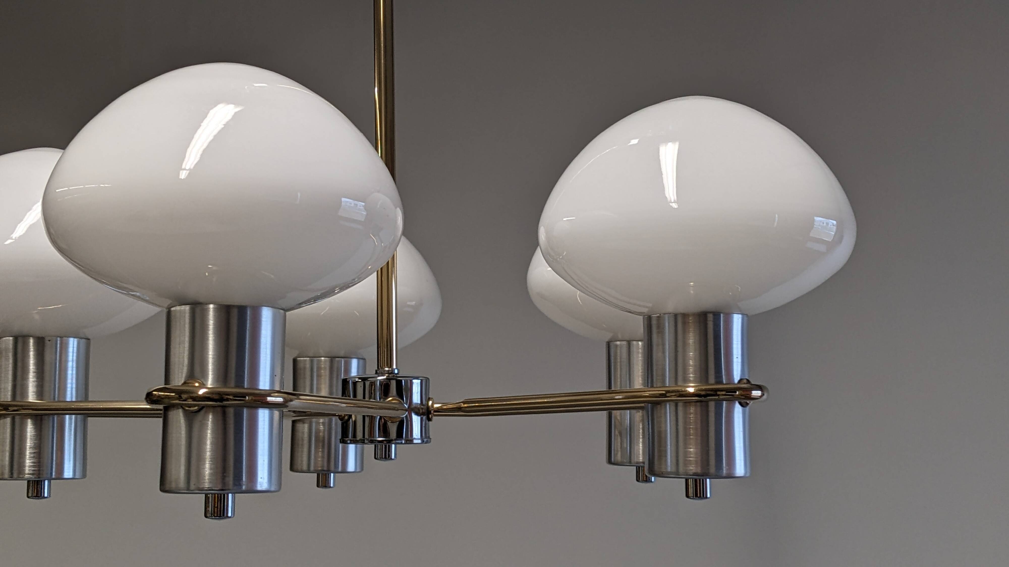 Space age chandelier with 5 lights from the 60s/70s