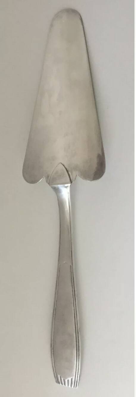 Christofle silver-plated art deco pie server