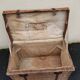 Antique vintage rattan and wicker travel trunk from the 1900s