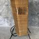 Vintage cocktail bar and its piare of stools - wicker and metal - 1960