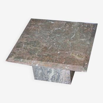 Square coffee table - pink marble - minimalist vintage