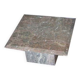 Square coffee table - pink marble - minimalist vintage