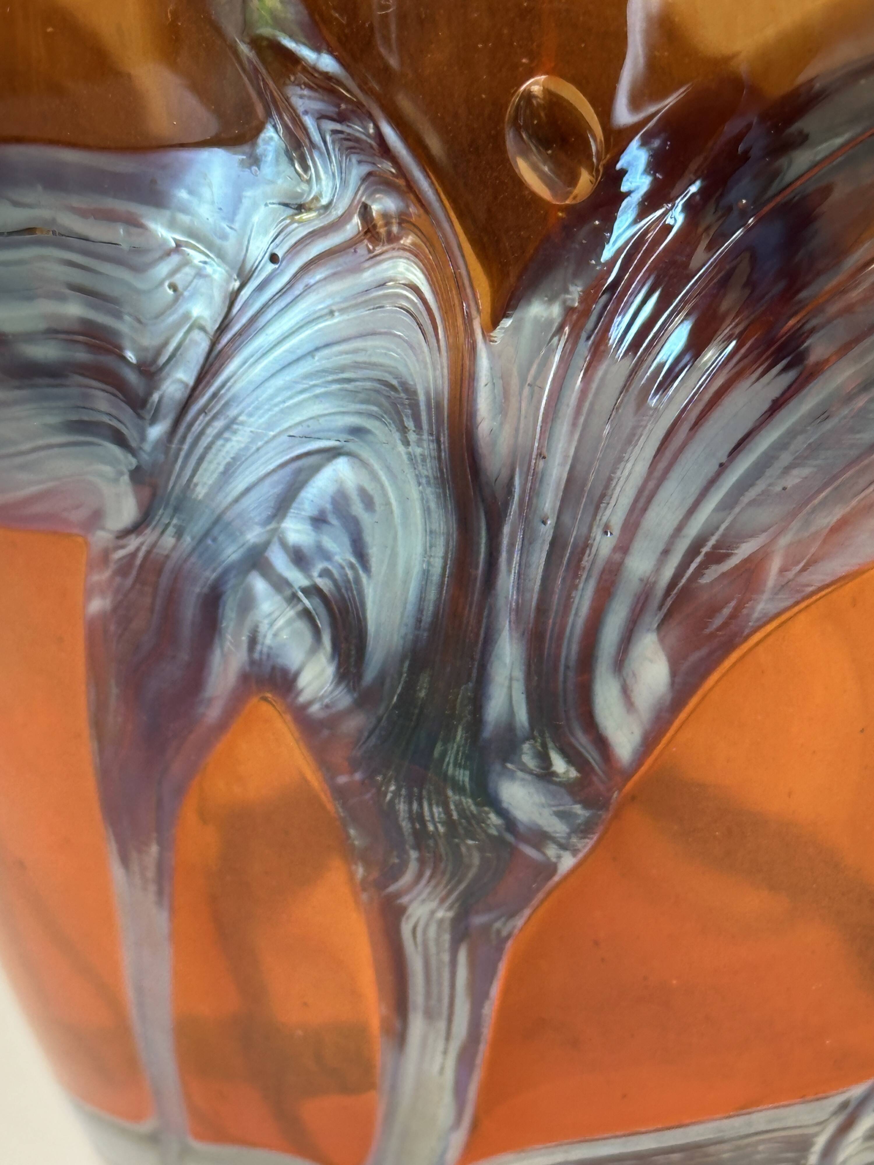 Contemporary art glass vase Soisy sur École design