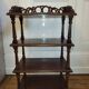 Antique Art Nouveau shelf in carved wood