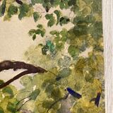 Aquarelle paysage vintage