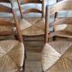 Antique mulched chairs