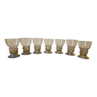 Roemer 18th Century Mouth Blown Crystal Glasses