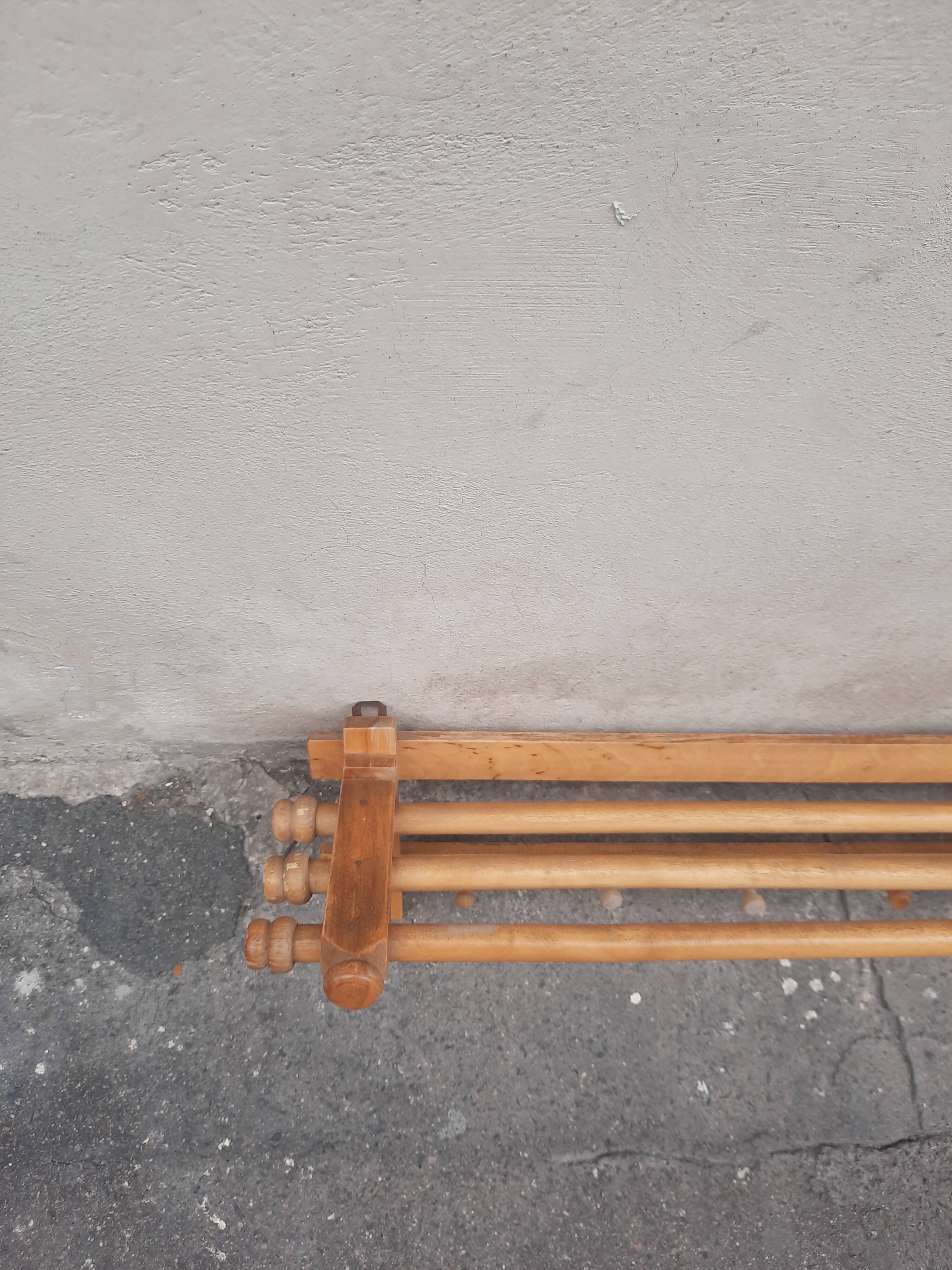 Wooden coat rack