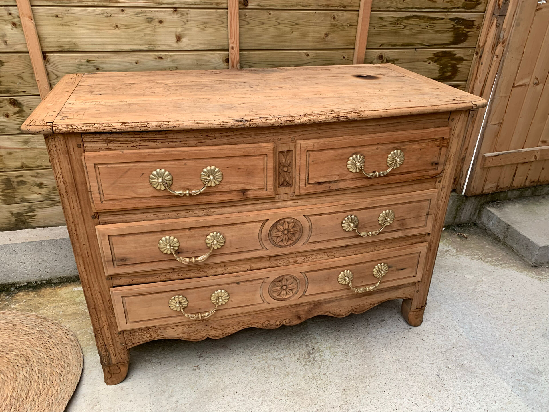 Louis XV solid wood chest of drawers