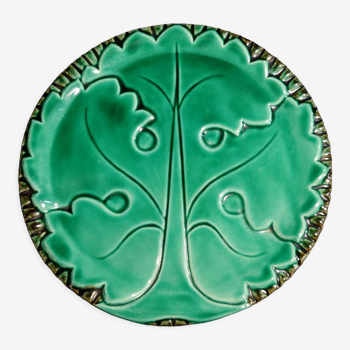 Empty pocket, flat "Leaf" in green ceramic