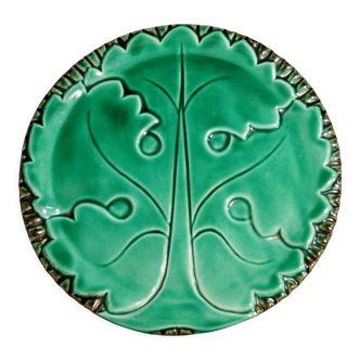 Empty pocket, flat "Leaf" in green ceramic