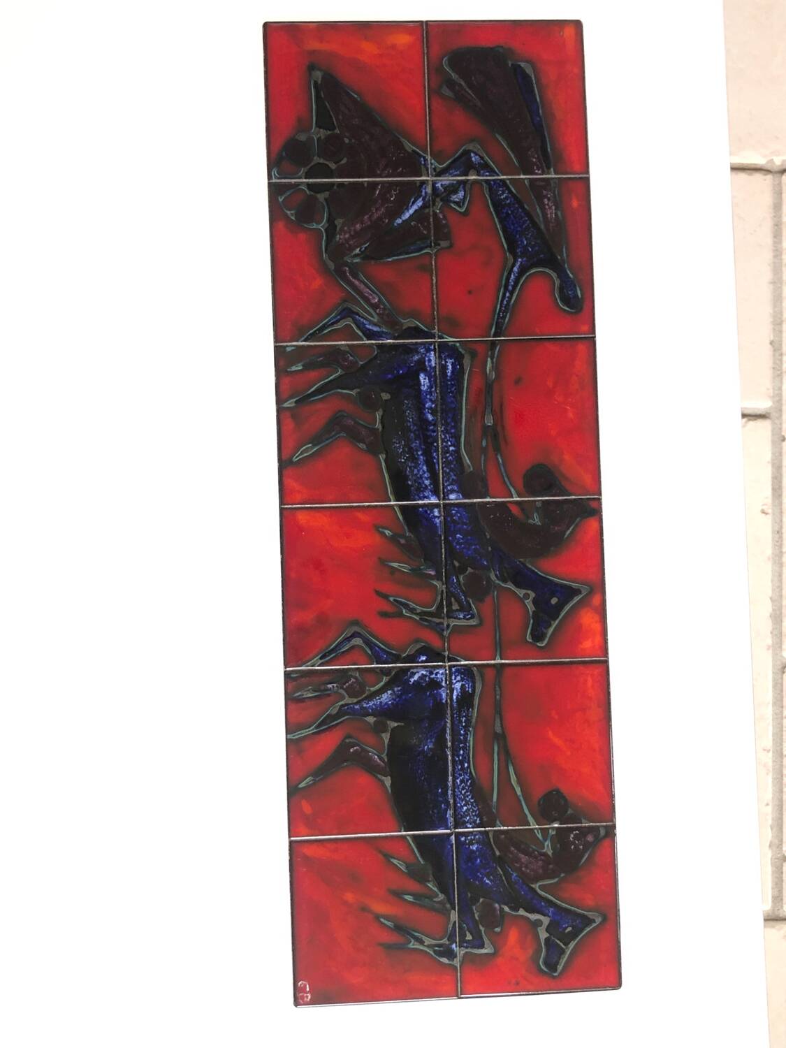1970s glass and ceramic coffee table attributed to Belarti