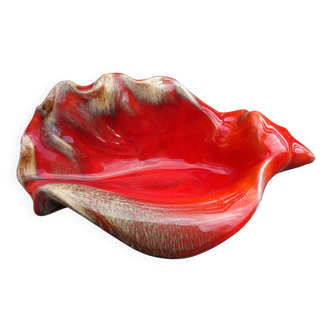 Vallauris ceramic conch shell empty pocket