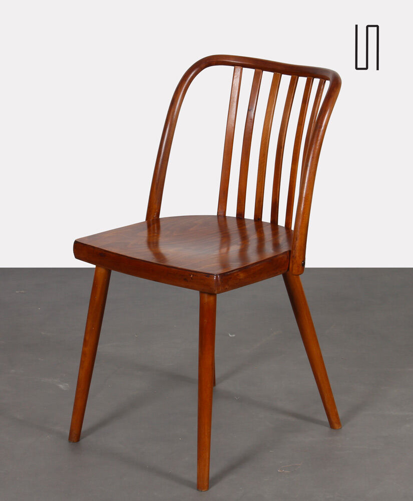 Chaise vintage en bois par Antonin Suman, 1960