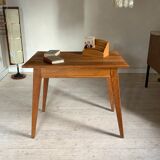 Vintage oak desk foot compass