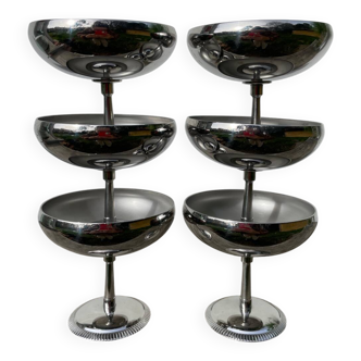 6 Remy Letang stainless steel bowls/cups