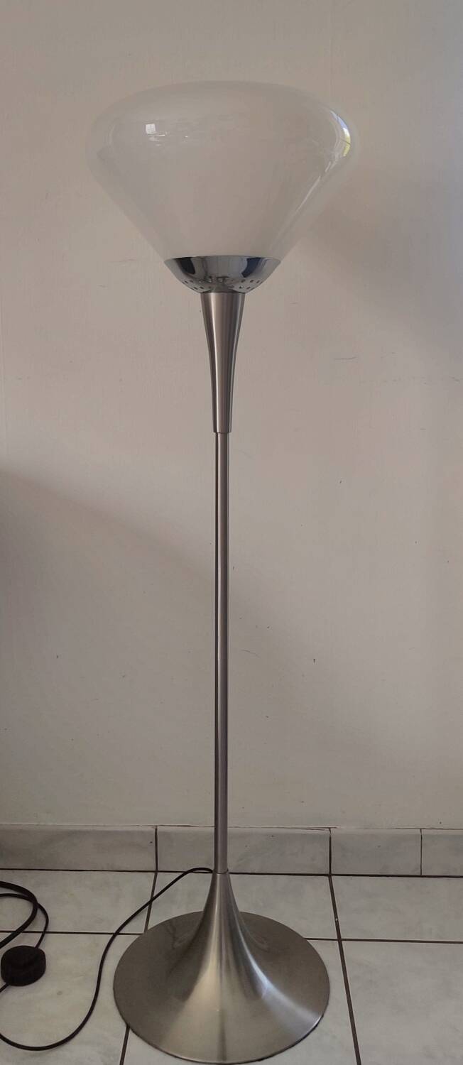 Pair of Italian floor lamps 1980 Murano glass