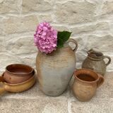 Old 3-handled sandstone jar