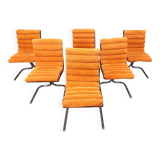 Set of 6 Space Age Dining Chairs, 1970s