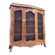 Bookcase Three Doors In Louis XV Style Marquetry XIX Eme Century
