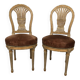 Paire de chaises à dossier montgolfière de style Louis XVI