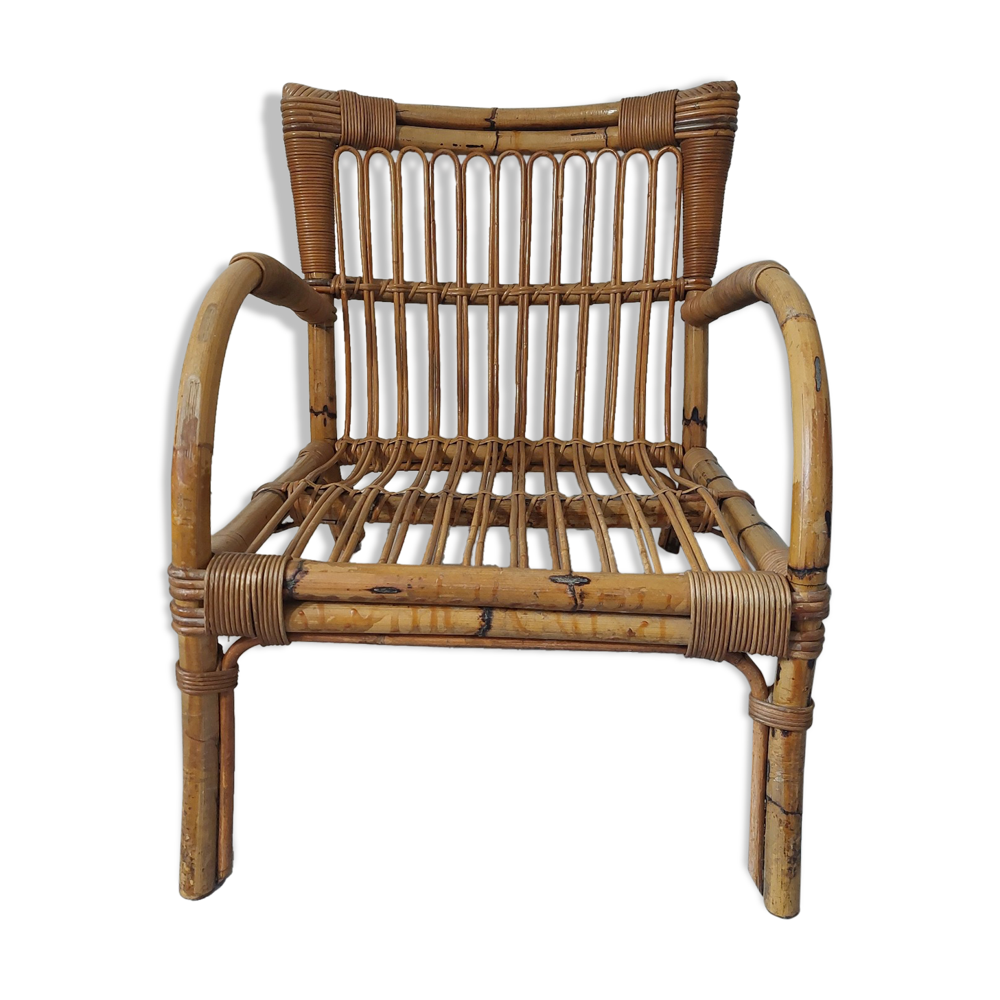 Rattan armchair