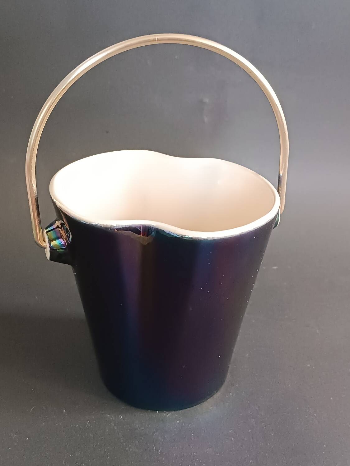 Verceram Black Iridescent Ceramic Ice Bucket
