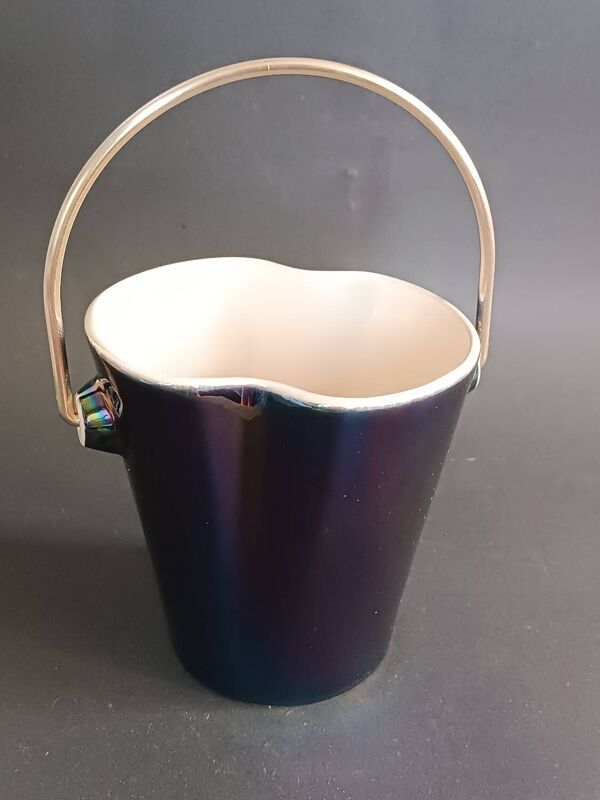 Seau à glace en céramique irisée noir Verceram