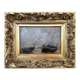 Oil painting on wood with its restored Rocaille frame - Paris