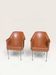 Pair of vintage Deauville brown armchairs - 1950s - 1960s