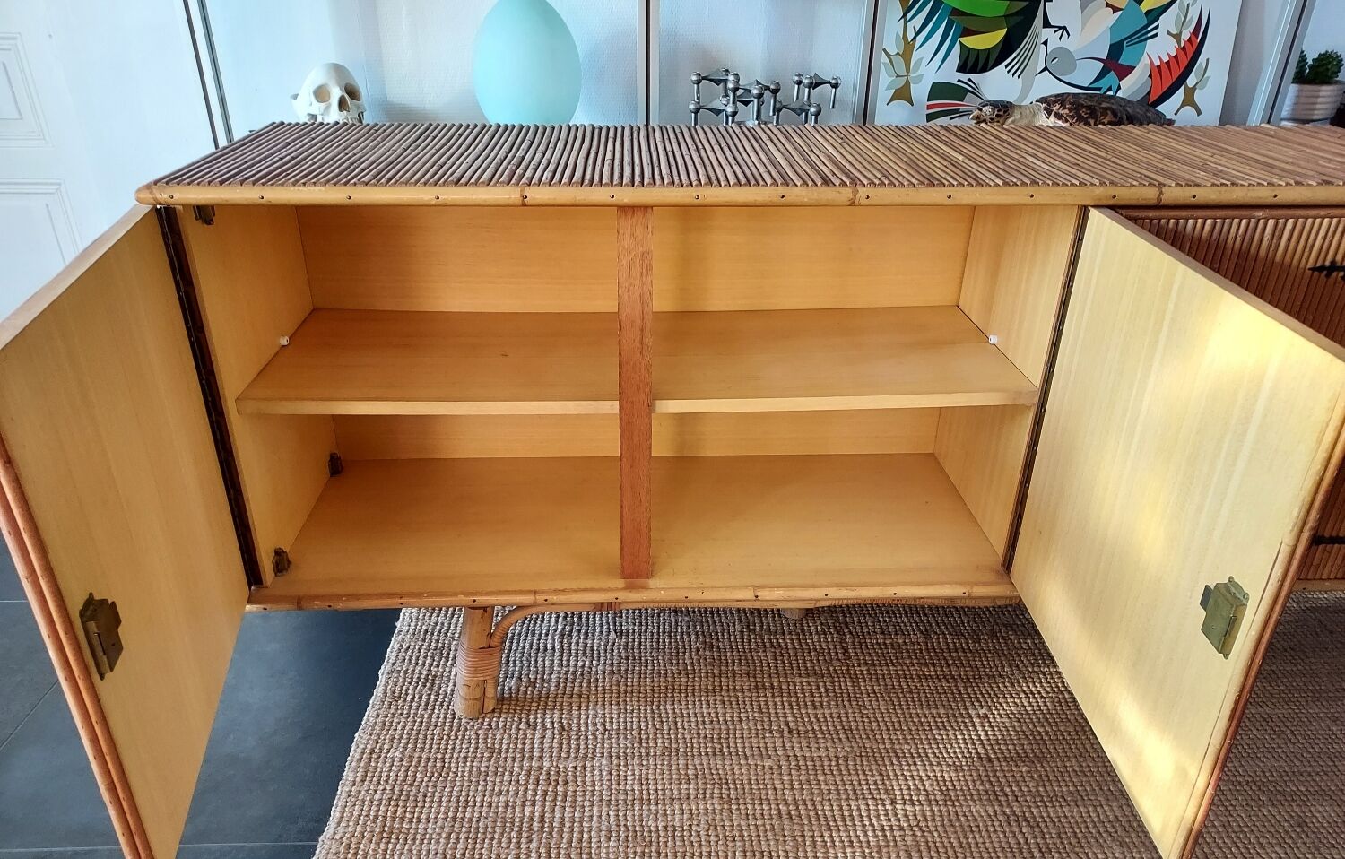 Rattan sideboard