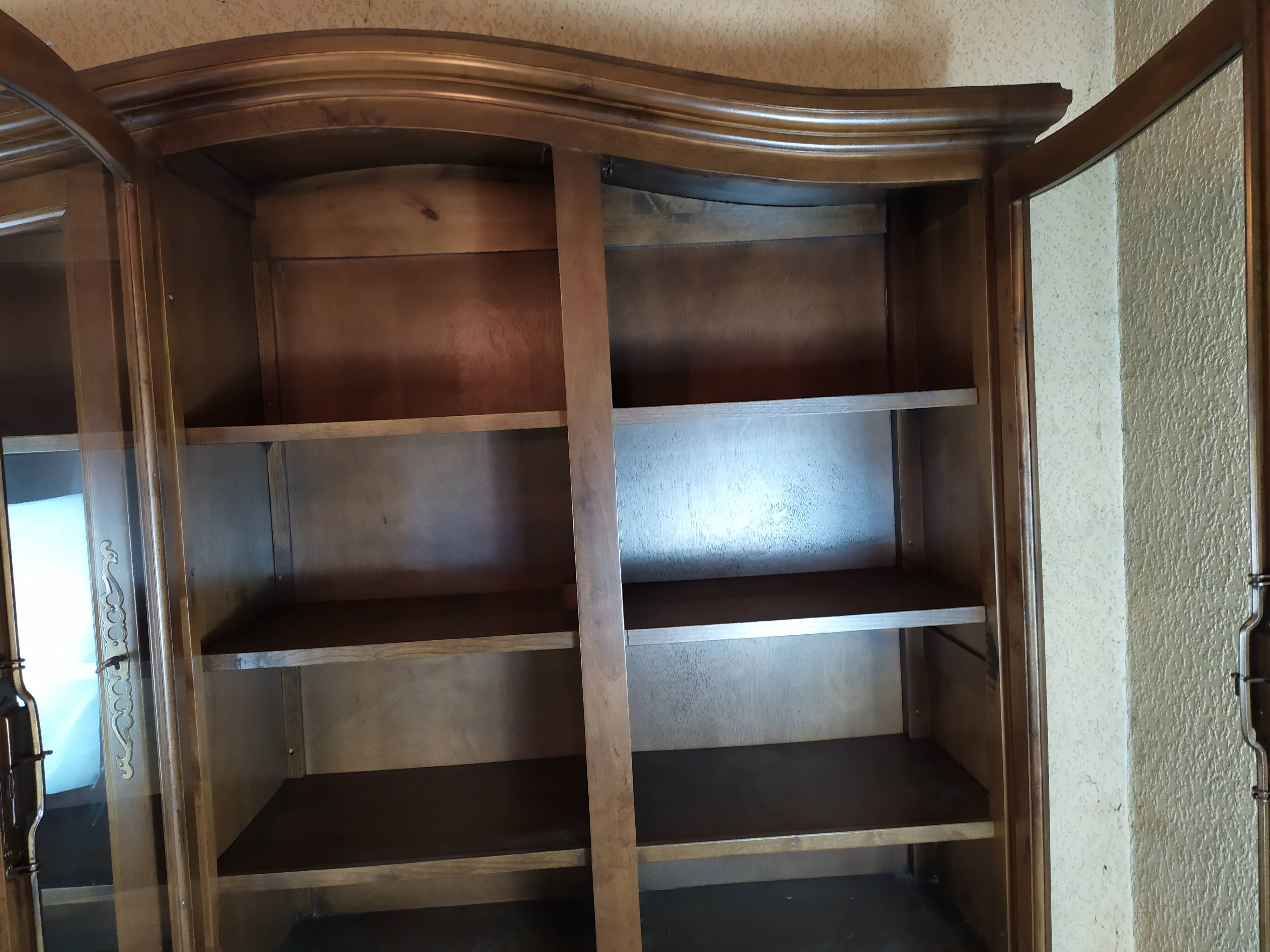 Solid wood library showcase