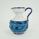 italian vintage VASE nuovo rinascimento relief decor white blue turquoise