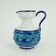 italian vintage VASE nuovo rinascimento relief decor white blue turquoise