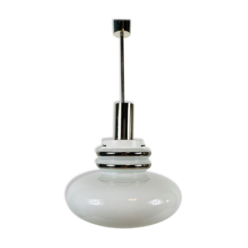 Opal glass suspension lamp by Peill and Putzler, circa 1970
