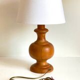 Vintage turned wooden lamp